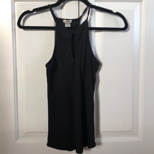 Black Keyhole Tank Top